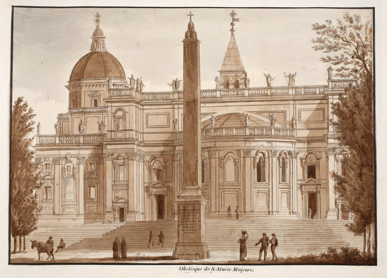 De obelisk van Santa Maria Maggiore, 1833 door Agostino Tofanelli