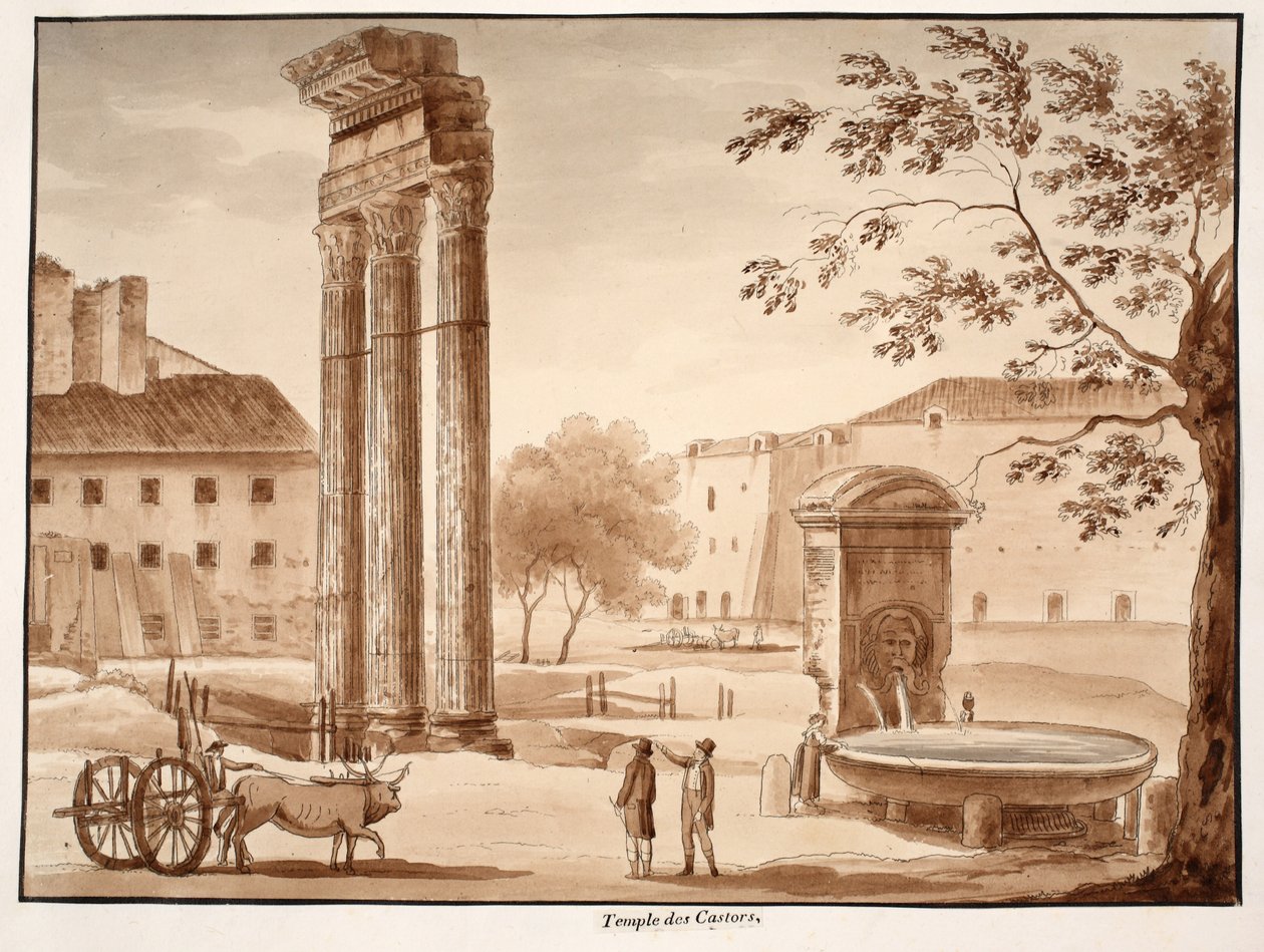 De Tempel van Castor, 1833 door Agostino Tofanelli