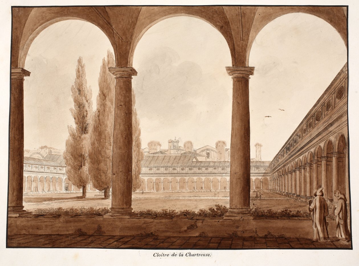 Het klooster van de kartuizer, 1833 door Agostino Tofanelli