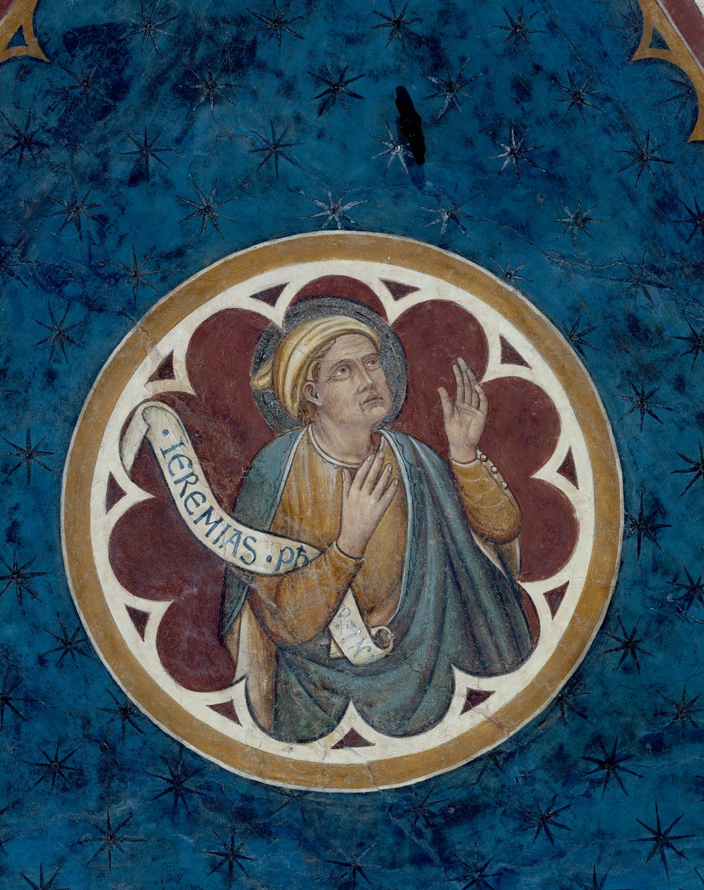 De profeet Jeremia (detail) door Agostino di Marsiglio
