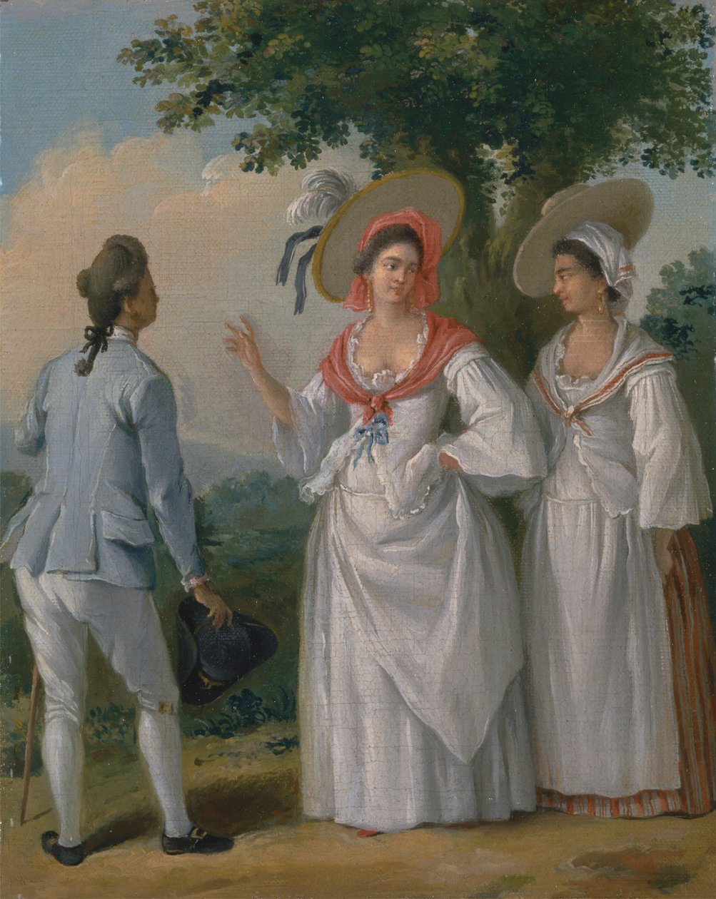 Vrije West-Indische Creolen in Elegante Kleding door Agostino Brunias