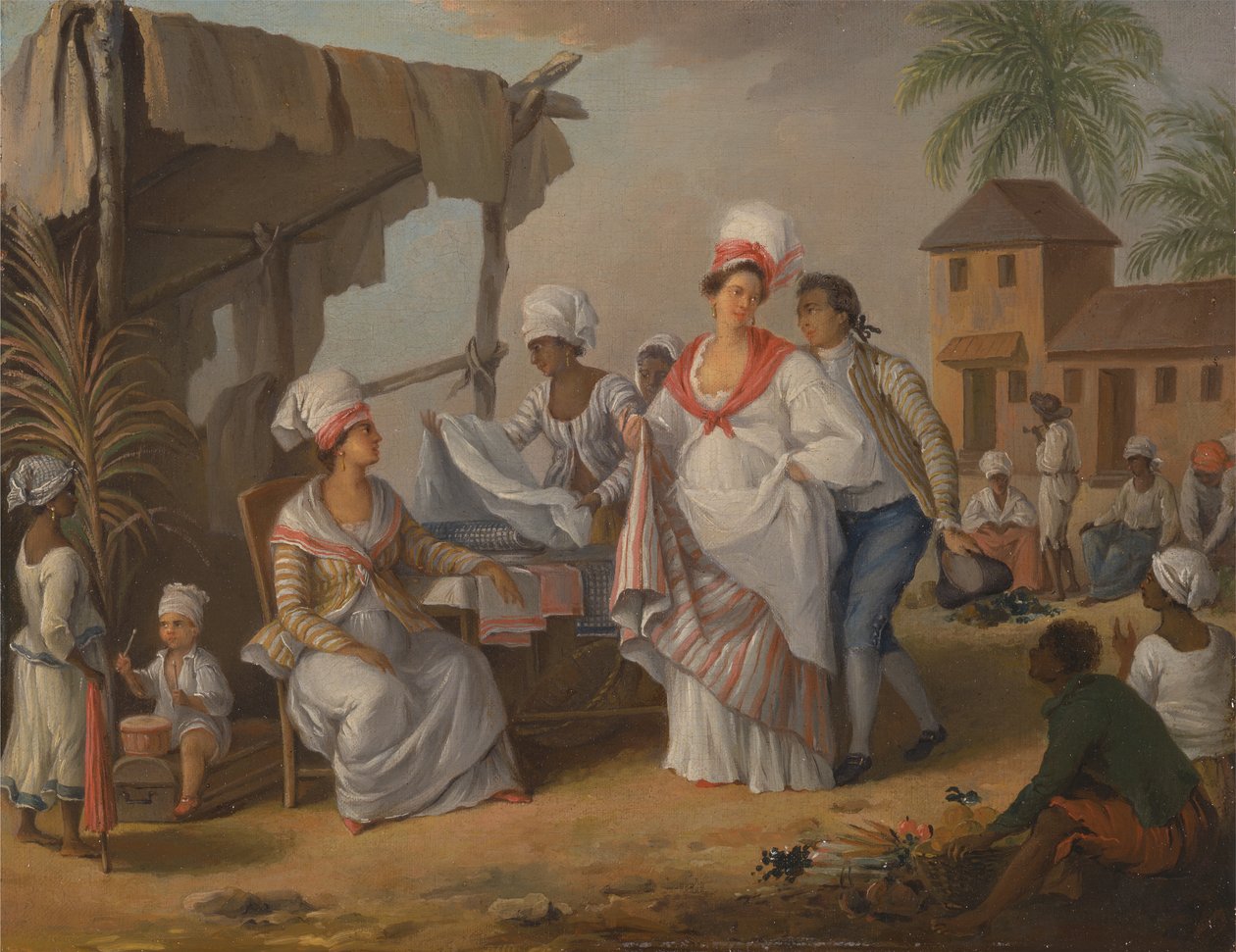 Marktdag, Roseau, Dominica, ca. 1780 door Agostino Brunias
