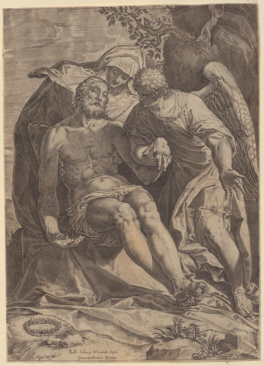 Bewening van Christus [Pietà] door Agostino Carracci