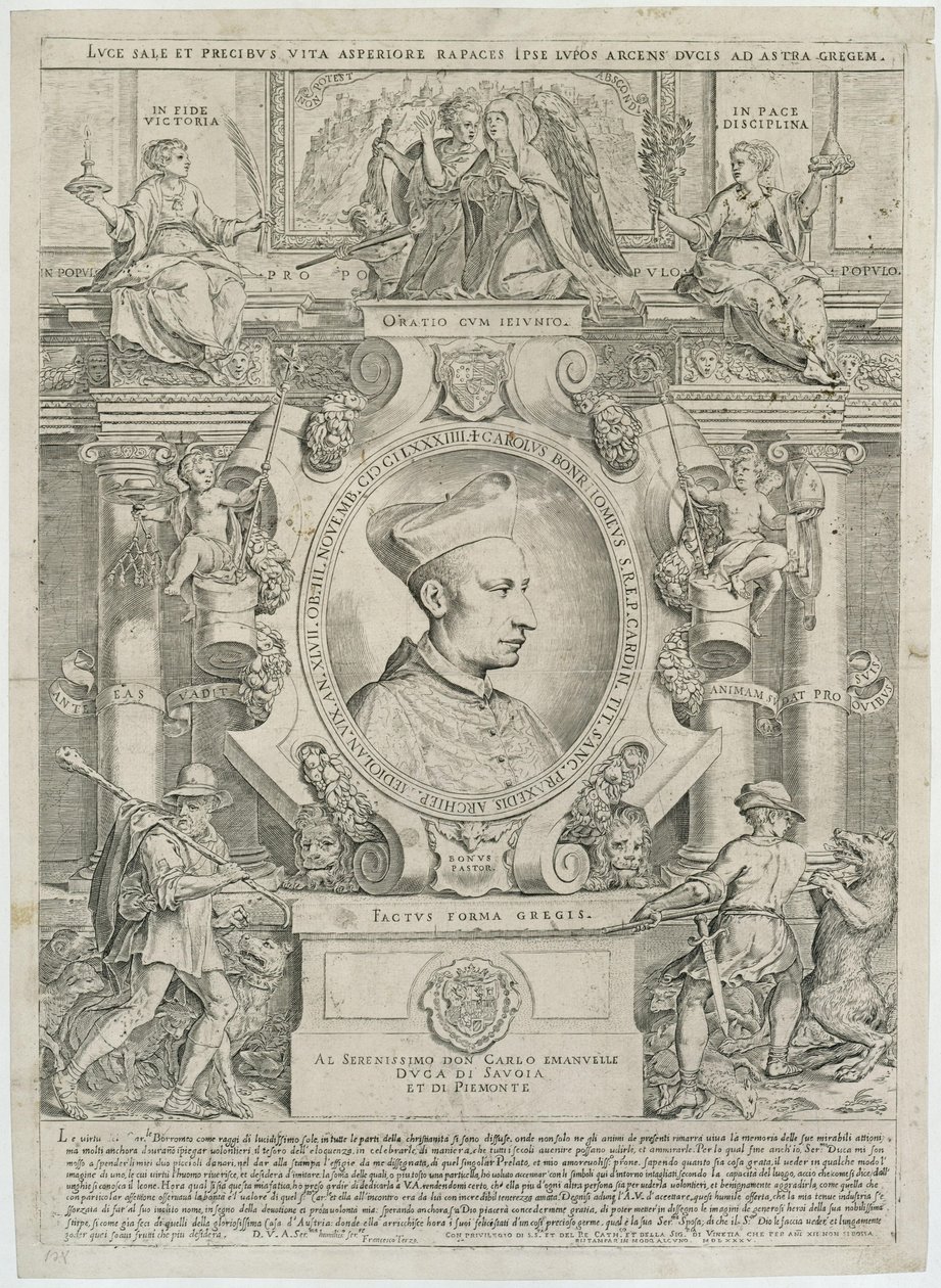 Carlo Borromeo door Agostino Carracci