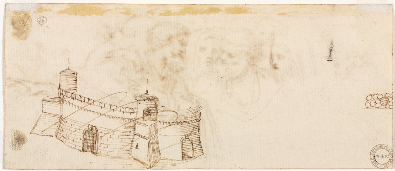 Getande Vesting (verso) door Agostino Carracci