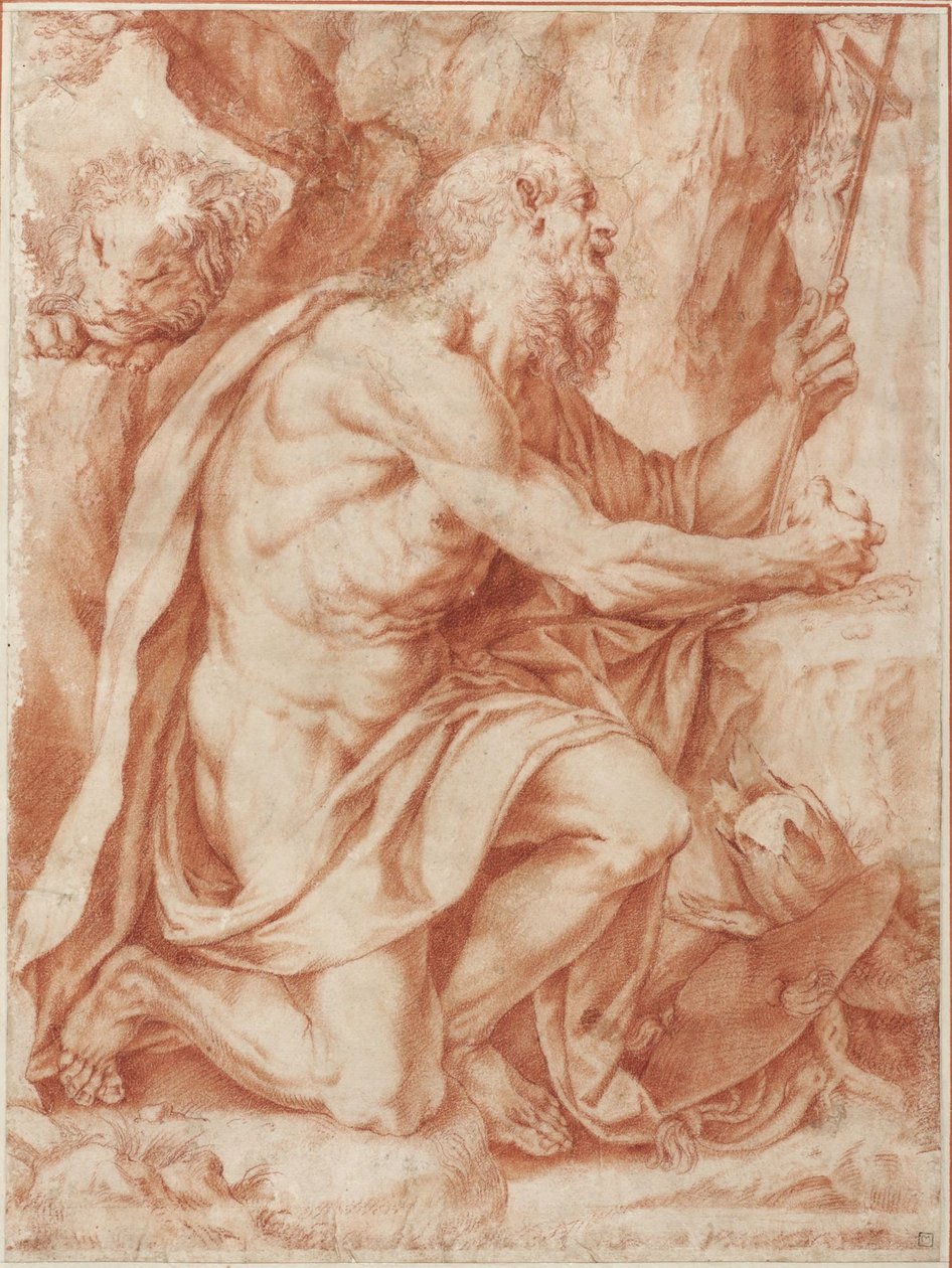 De heilige Hiëronymus door Agostino Carracci