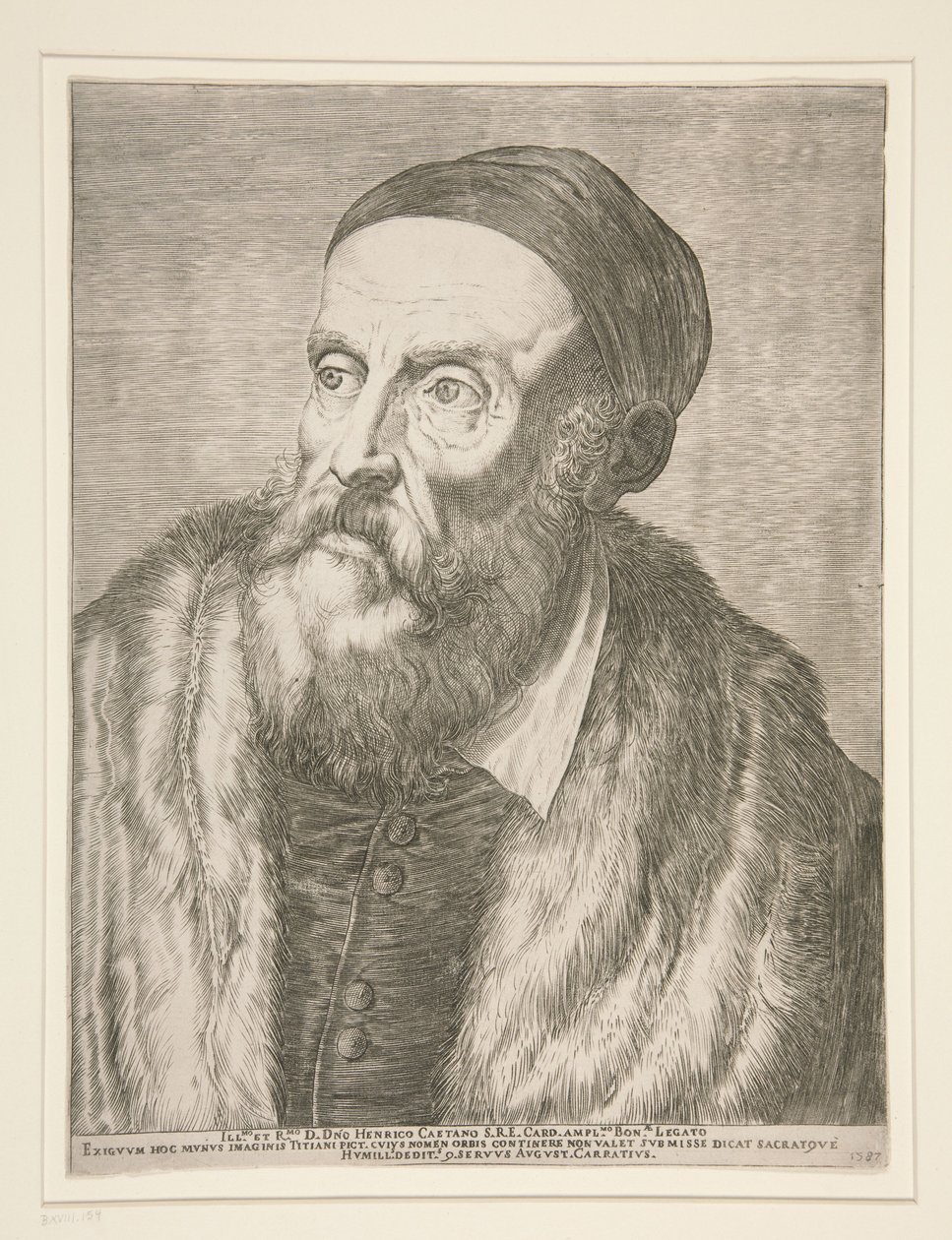 Tiziano Vecelli (Titiaan) door Agostino Carracci