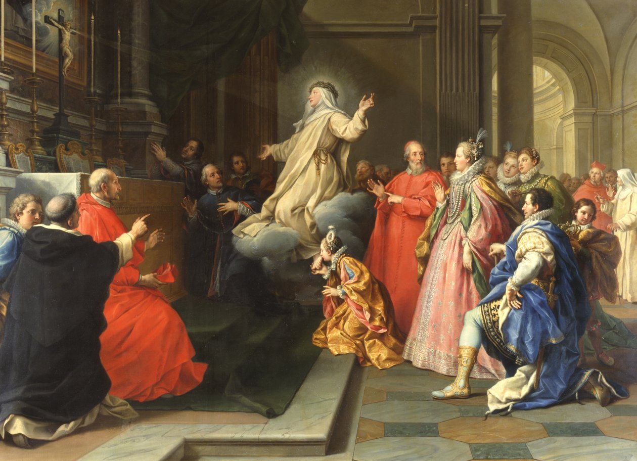 De Extase van Sint Catharina van Ricci door Agostino Masucci