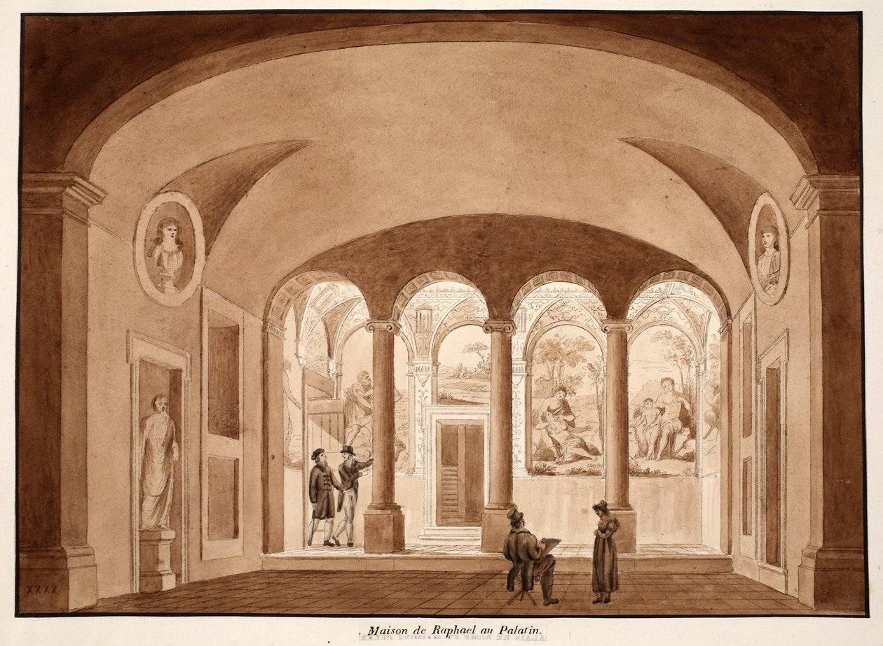 Raphaels Huis op de Palatijn, 1833 door Agostino Tofanelli