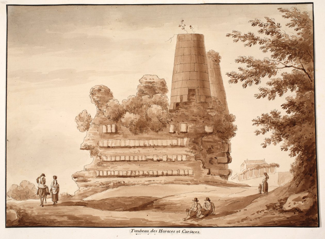 Het Graf van de Horatii en Curiatii, 1833 door Agostino Tofanelli