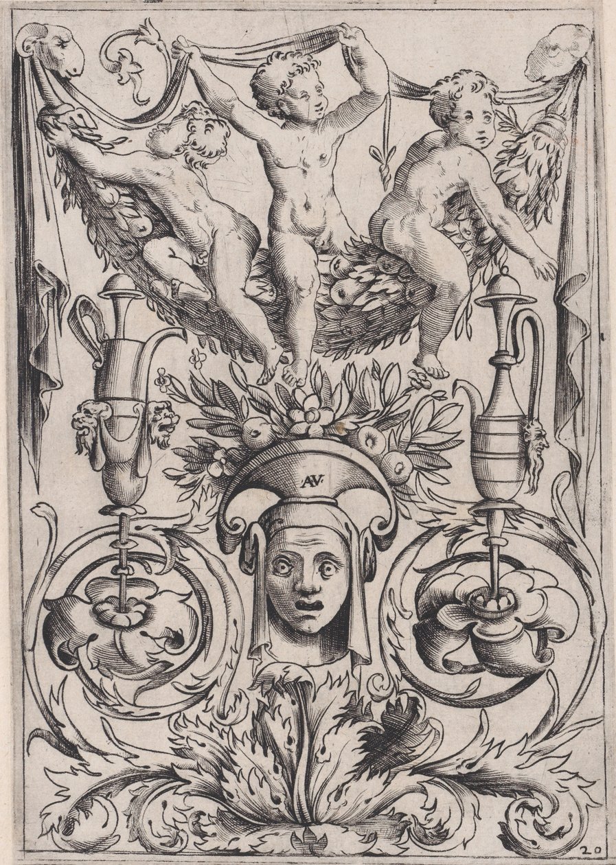 Ornamentaal Paneel door Agostino Veneziano