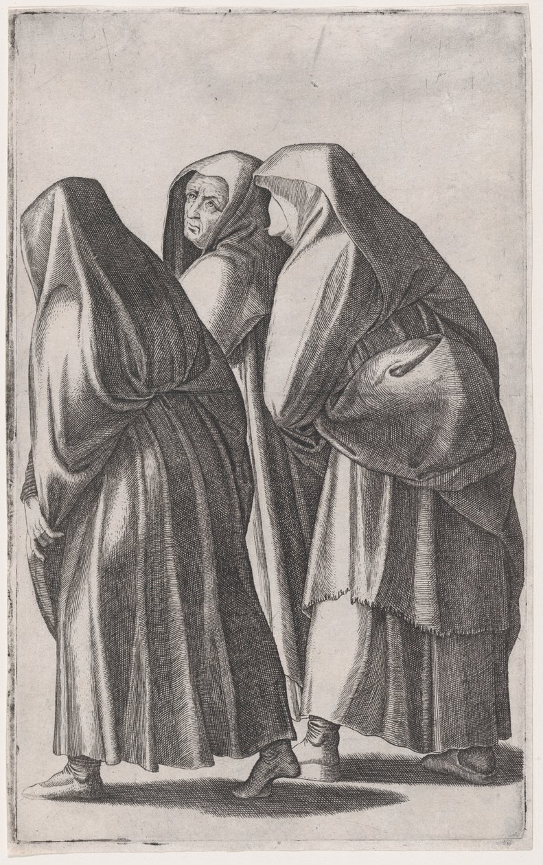 De drie heilige vrouwen gaan naar het graf, ca. 1514-36 door Agostino Veneziano