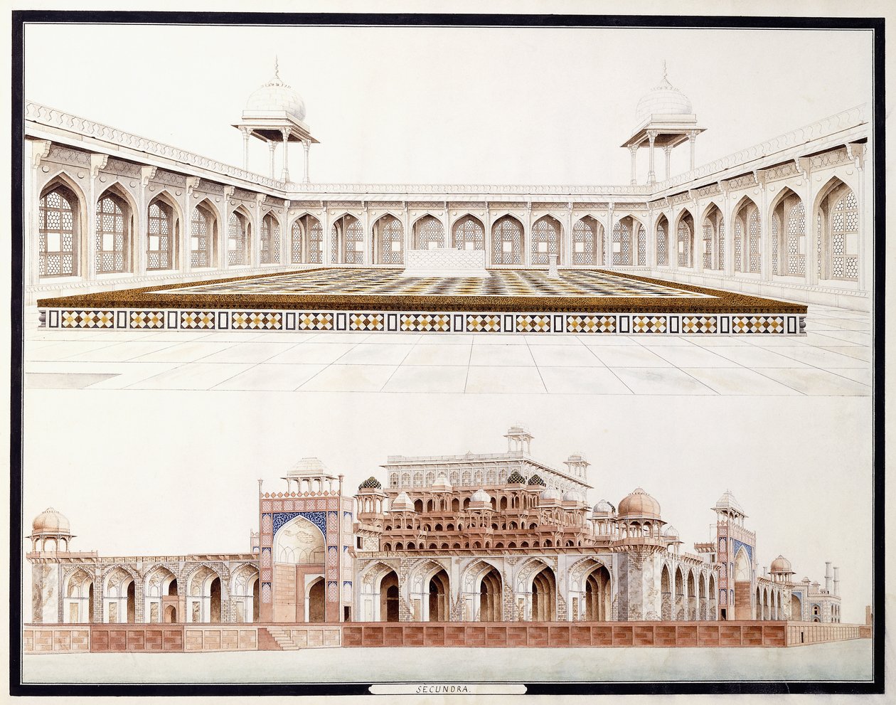 Secundra, c. 1815 door Agra School