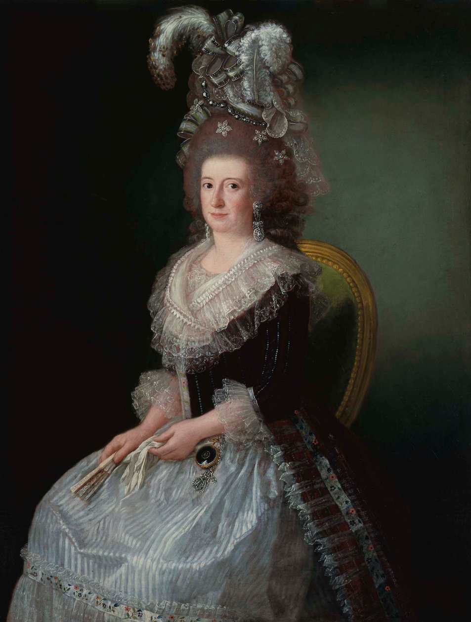 Portret van María Josefa Piscatori, Markiezin van San Andrés (1757-1807), echtgenote van Pedro López de Lerena. door Agustín Esteve
