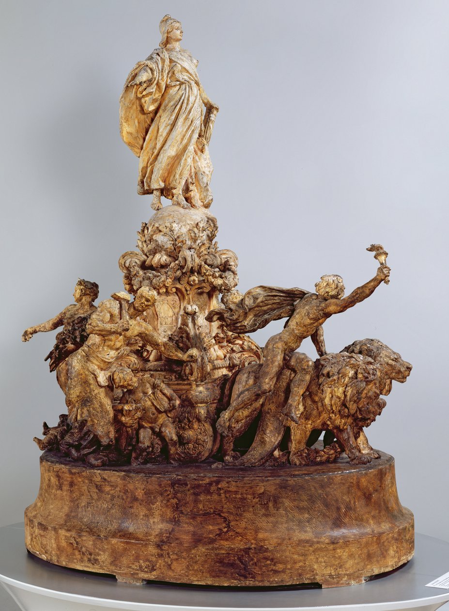 Studie voor De Triomf van de Republiek (gips) door Aime Jules Dalou