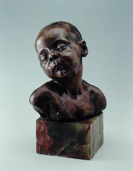 Slapend kind, ca. 1879 door Aime Jules Dalou