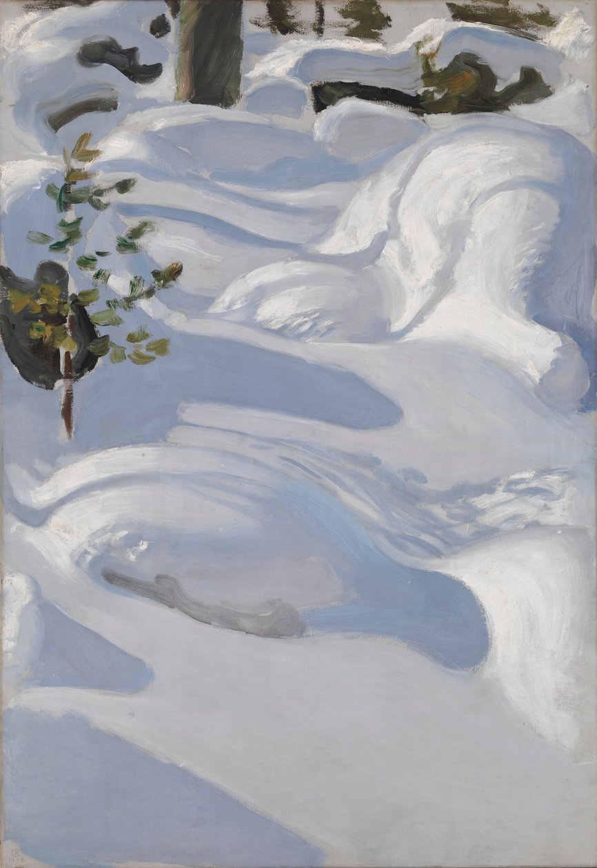 Zon op de sneeuw door Akseli Gallen-Kallela