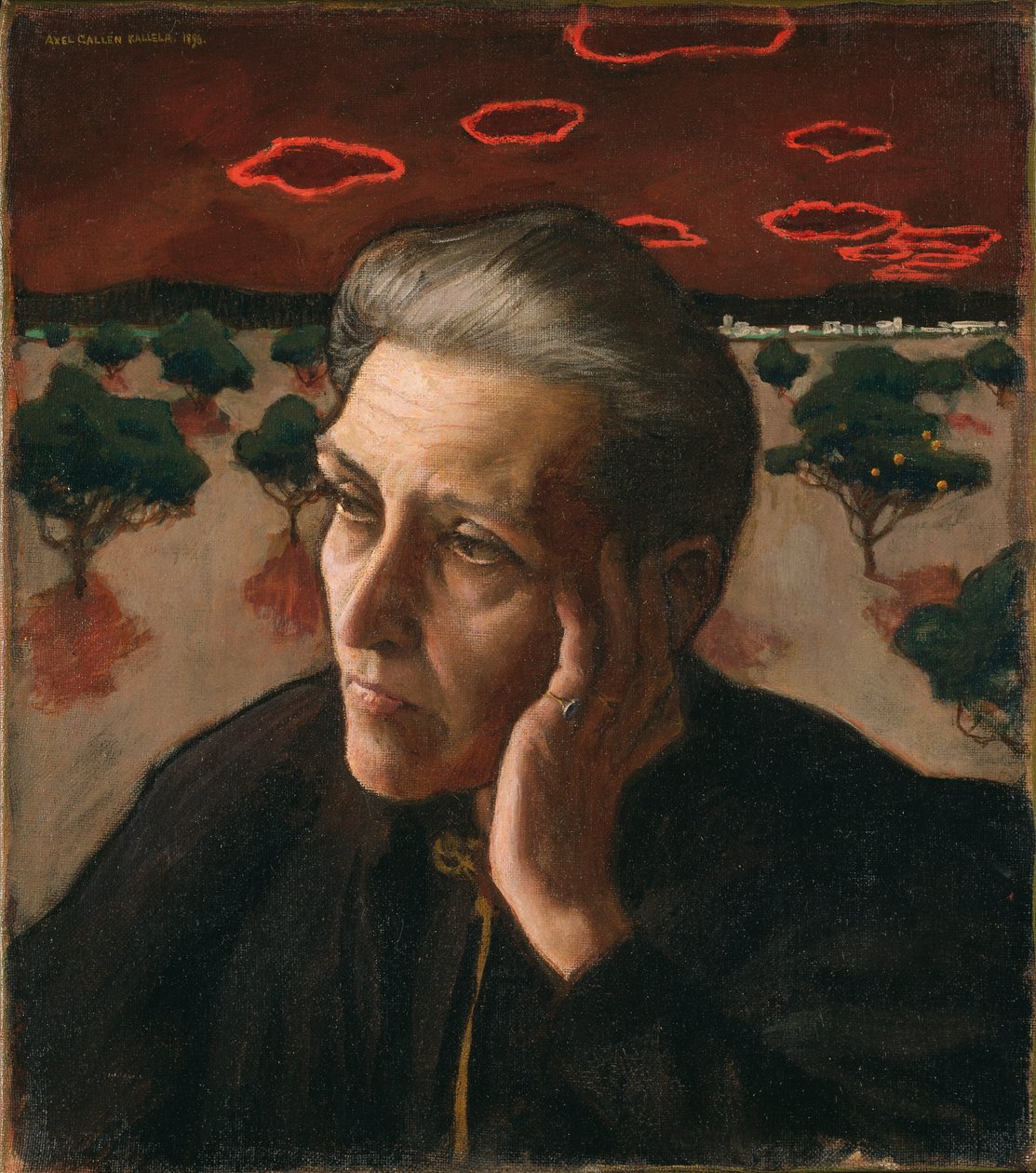 Portret van de moeder van de kunstenaar, 1896 door Akseli Gallen Kallela