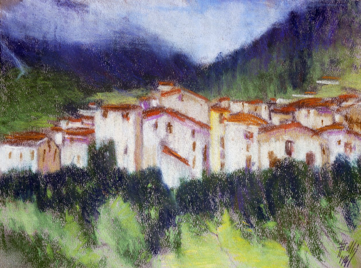 Alpenlandschap door Alberico Balbi Valier
