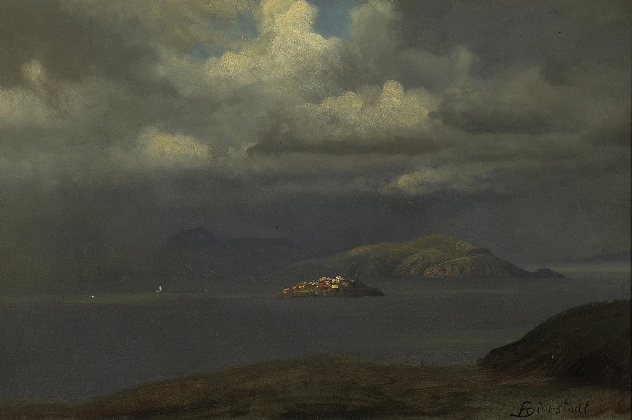 Alcatraz, San Francisco Bay door Albert Bierstadt