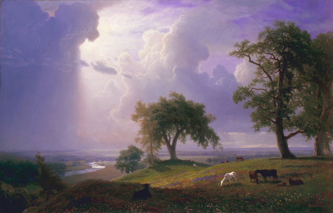 Lente in Californië door Albert Bierstadt