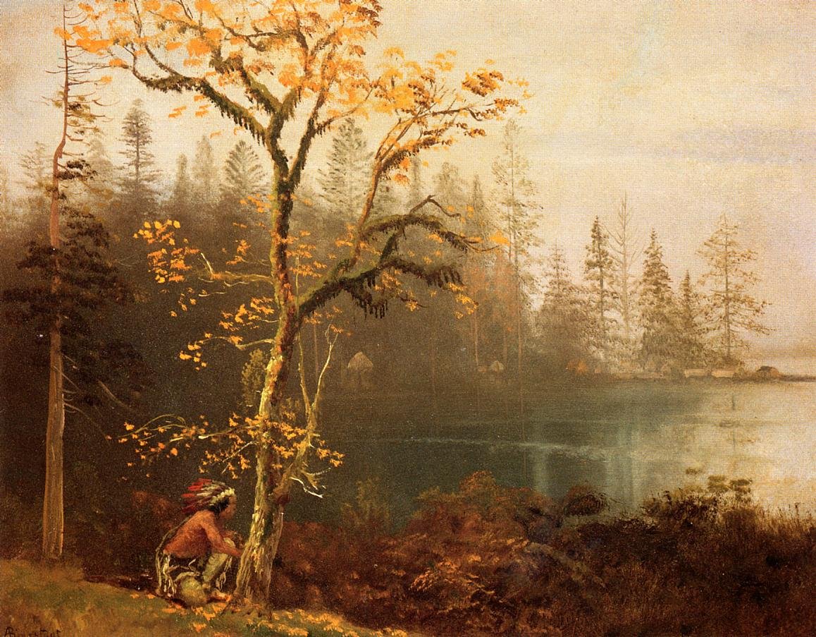 Indiaanse verkenner door Albert Bierstadt