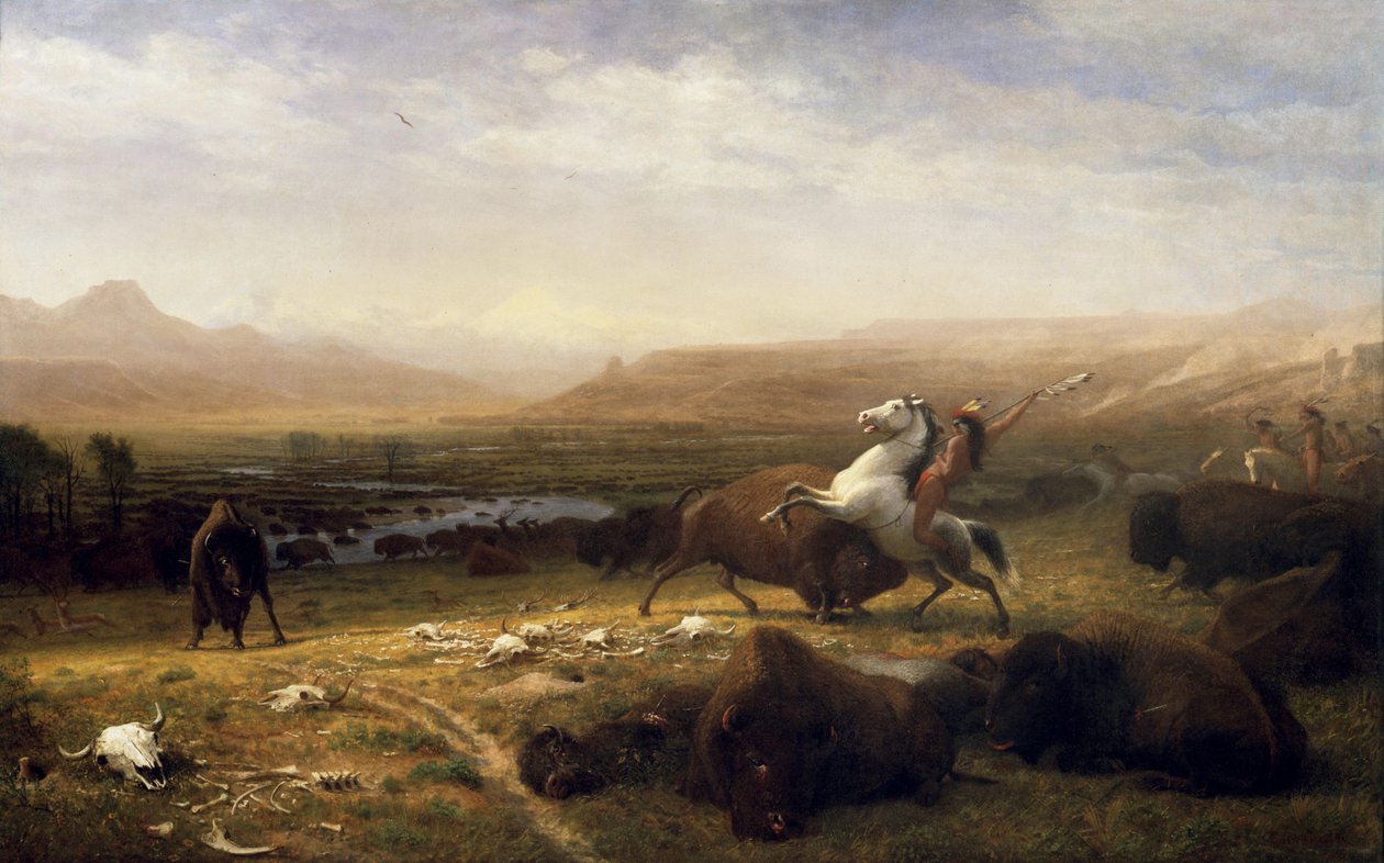 Het laatste van de buffels door Albert Bierstadt