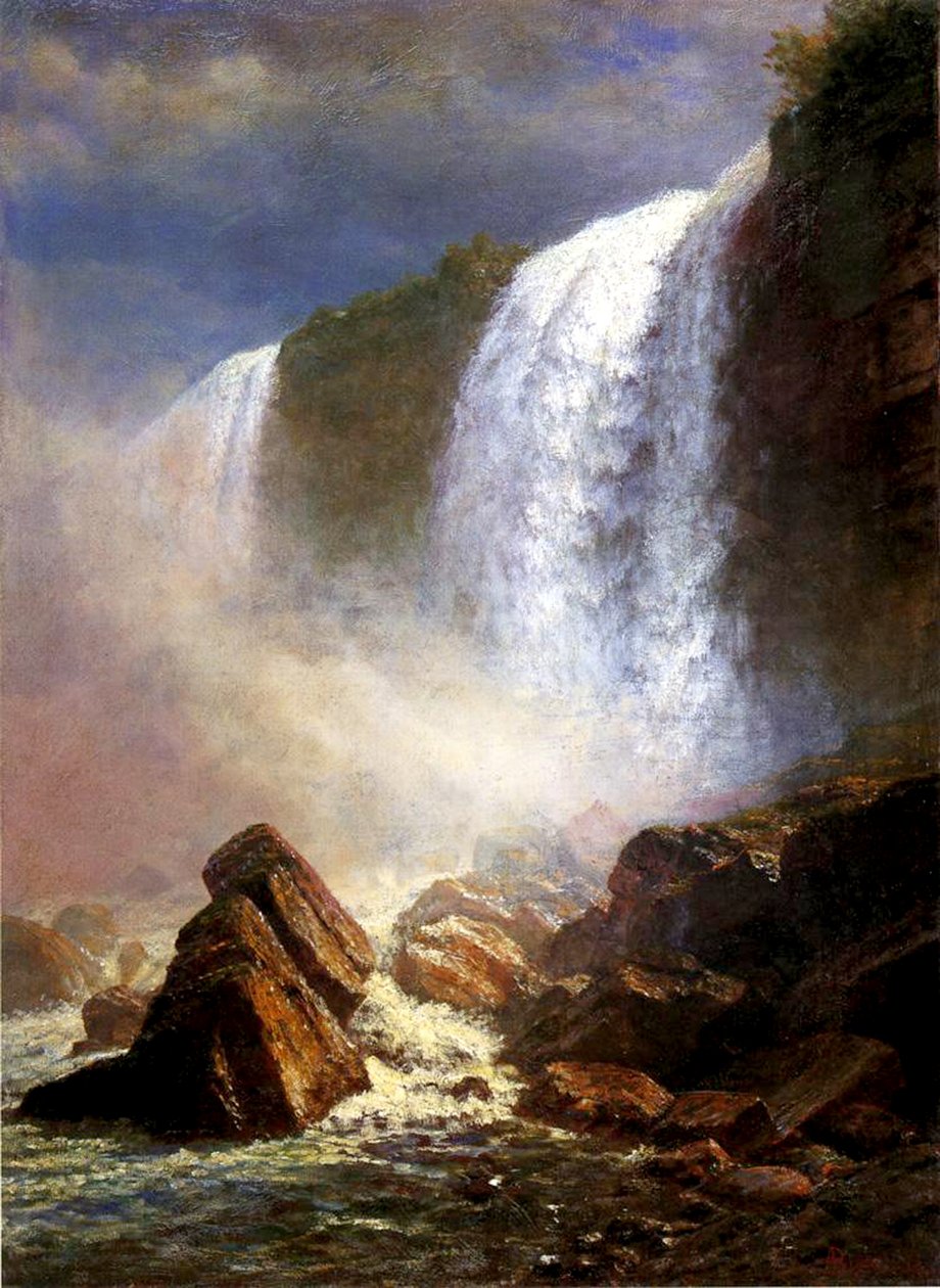 De Niagara-watervallen door Albert Bierstadt