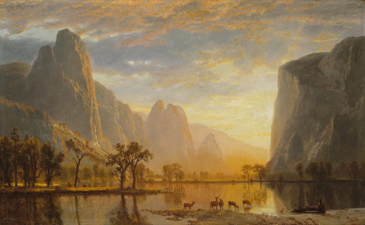 Vallei van de Yosemite door Albert Bierstadt