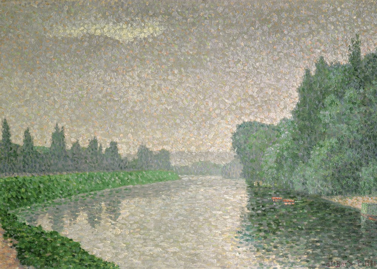 De Marne bij Dageraad, 1888 door Albert Dubois Pillet