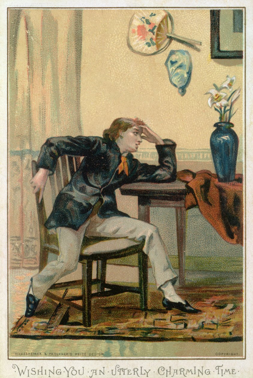 Ik Wens Je Een Uiterst Charmante Tijd, Victoriaanse Kerstkaart, uitgegeven door Hildesheimer und Faulkner, Londen, ca. 1880 door Albert Jnr. Ludovici