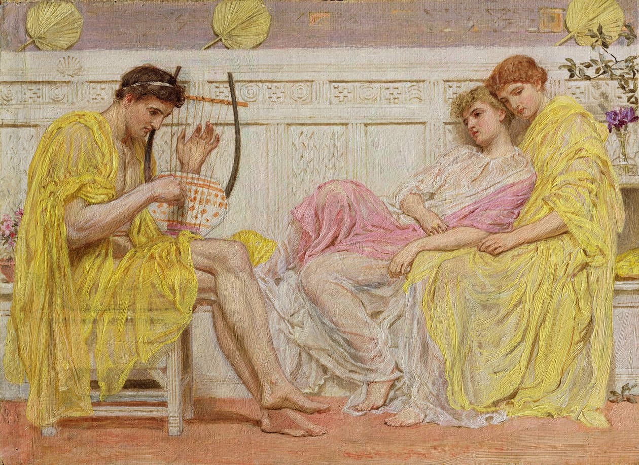 Een muzikant, ca. 1867 door Albert Joseph Moore