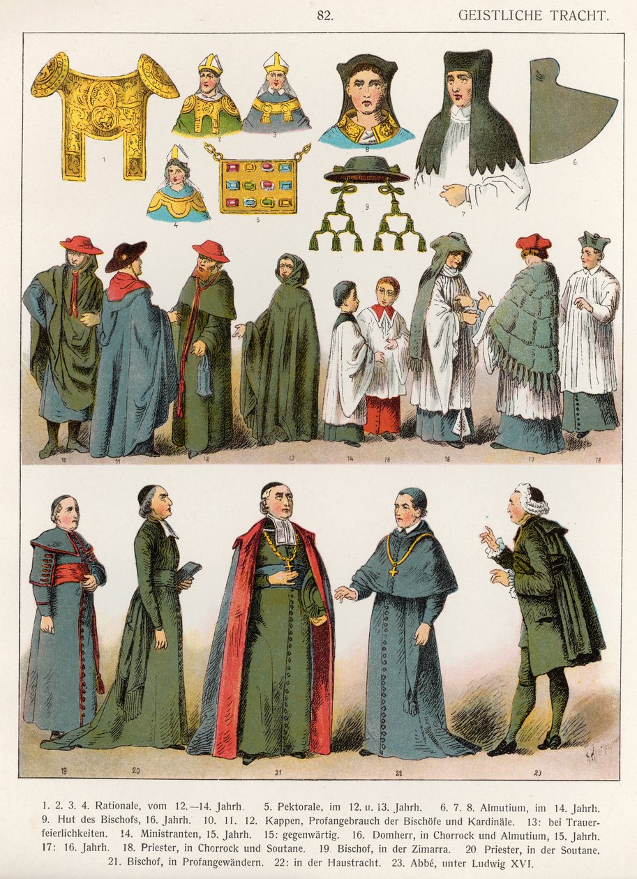 Kerkelijke kleding, ca.1100-1500, uit 