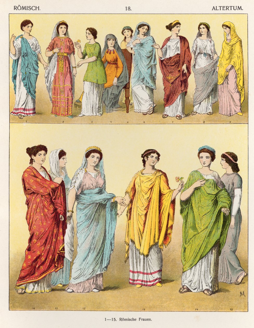 Vrouwelijke Romeinse Kleding, uit 