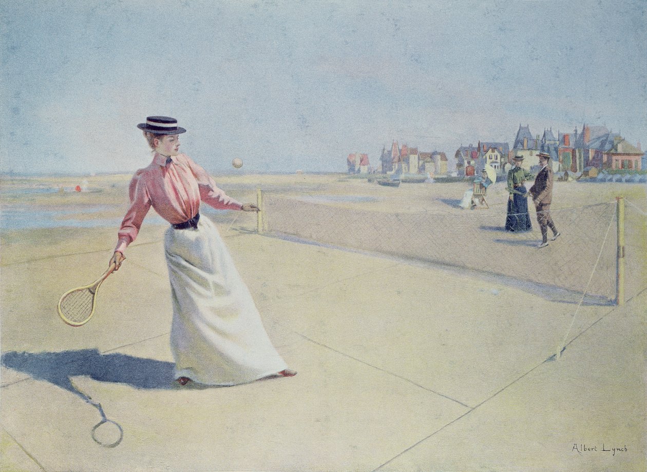 Lawn Tennis aan de Normandische Kust door Albert Lynch