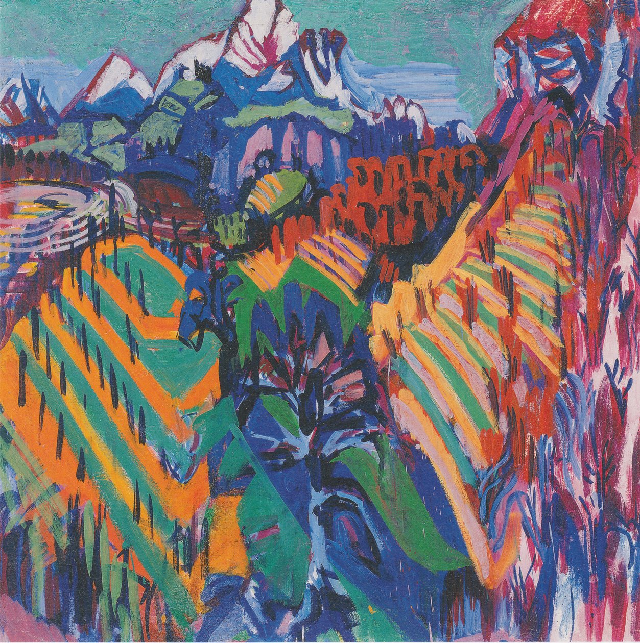 Wijngaarden in Ticino door Albert Muller