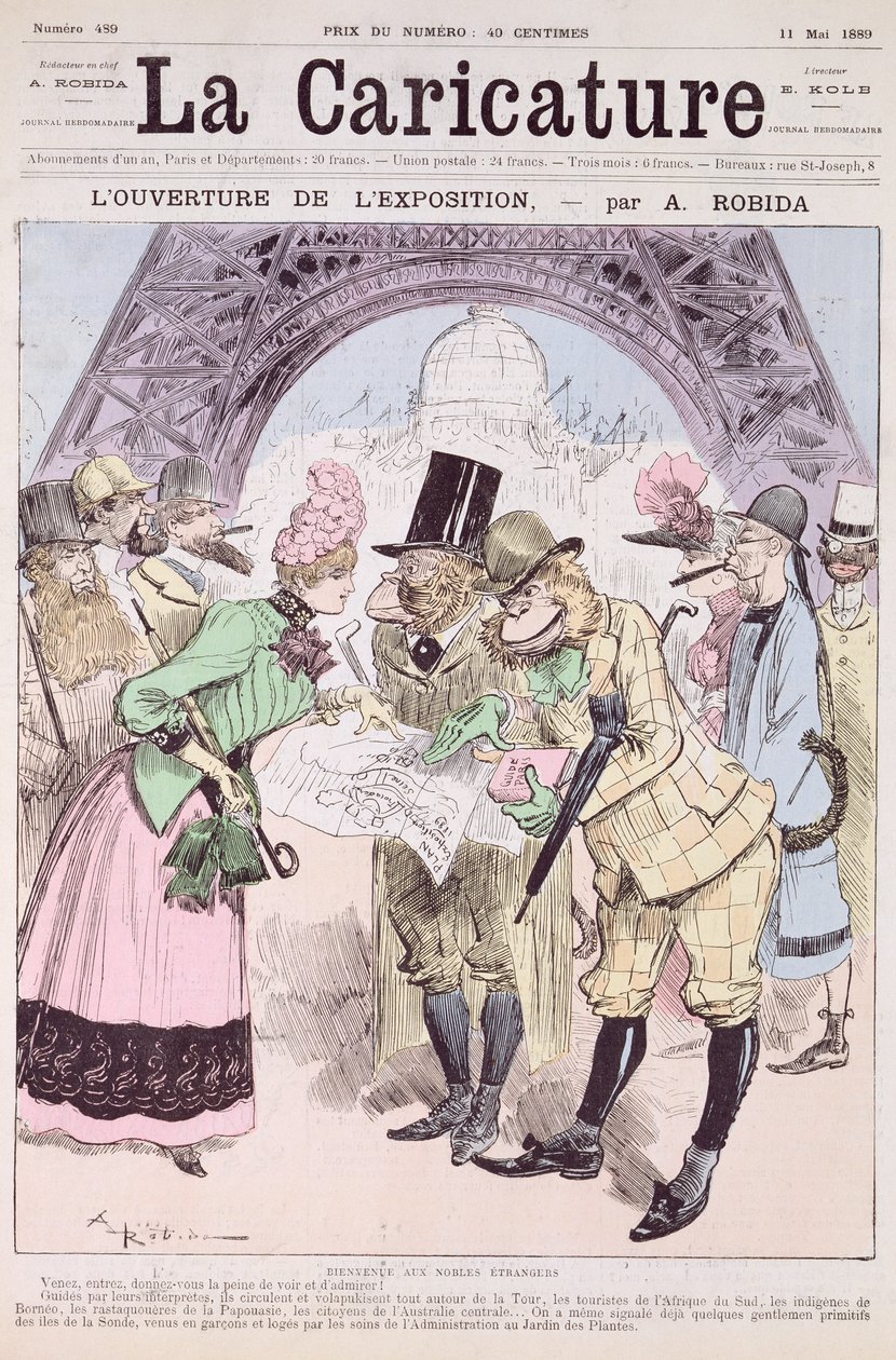 De opening van de Wereldtentoonstelling van 1889, uit 