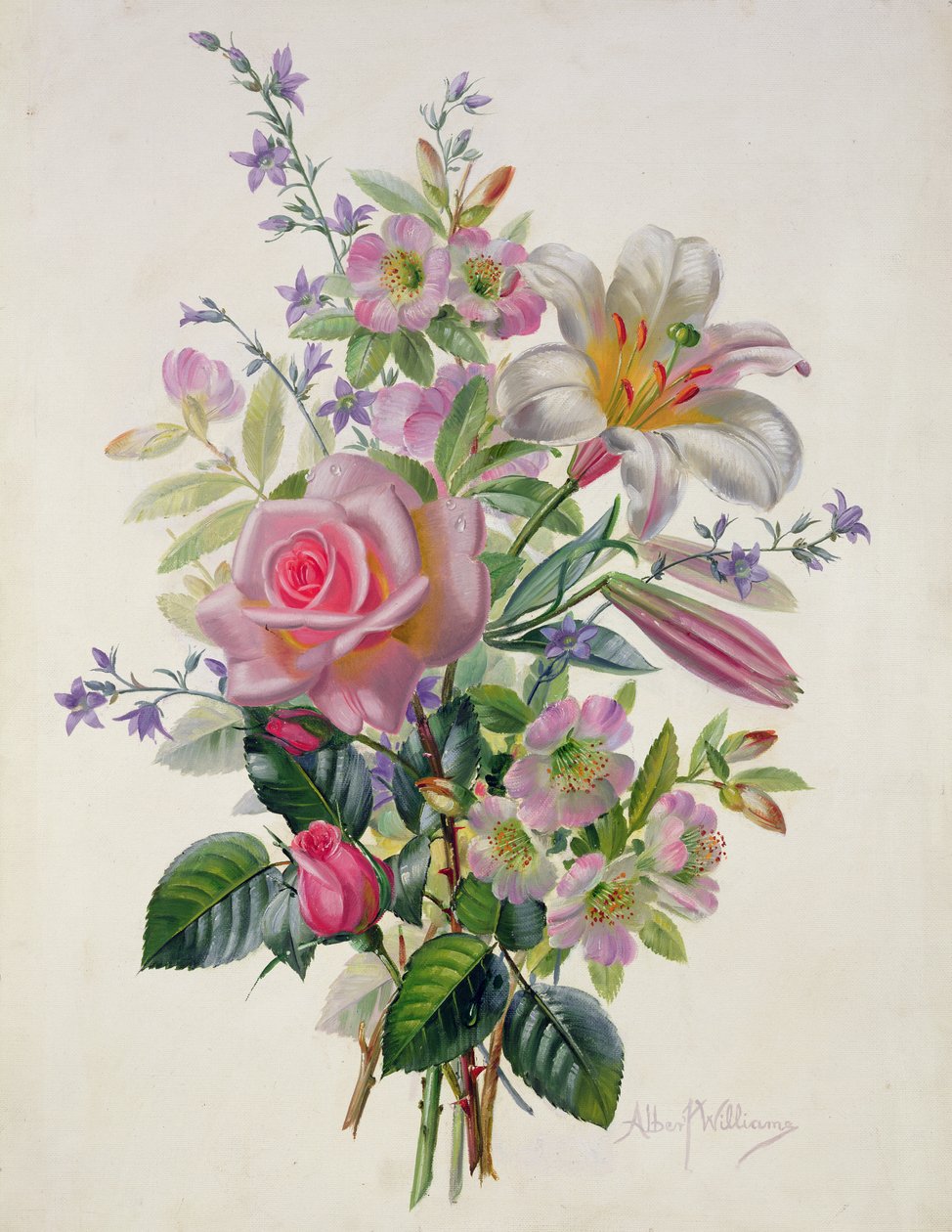 Een roze boeket door Albert Williams