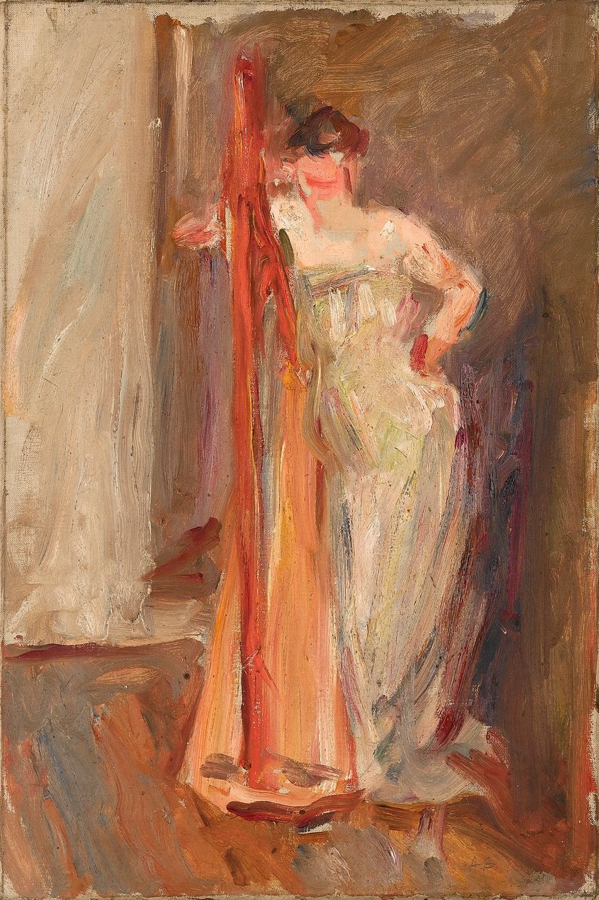 Vrouw met harp, ca. 1905 door Albert de Belleroche