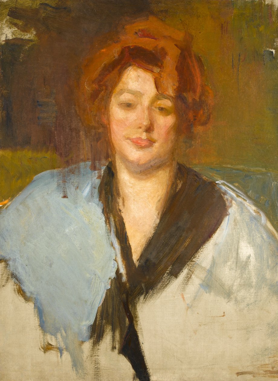 Portret, waarschijnlijk van Alice Millbank de moeder van de kunstenaar door Albert de Belleroche