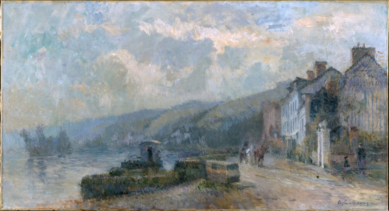 Regenachtig weer, ca. 1901 door Albert Charles Lebourg