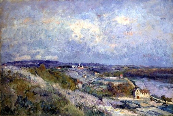 De Heuvels bij Herblay in de Lente door Albert Charles Lebourg