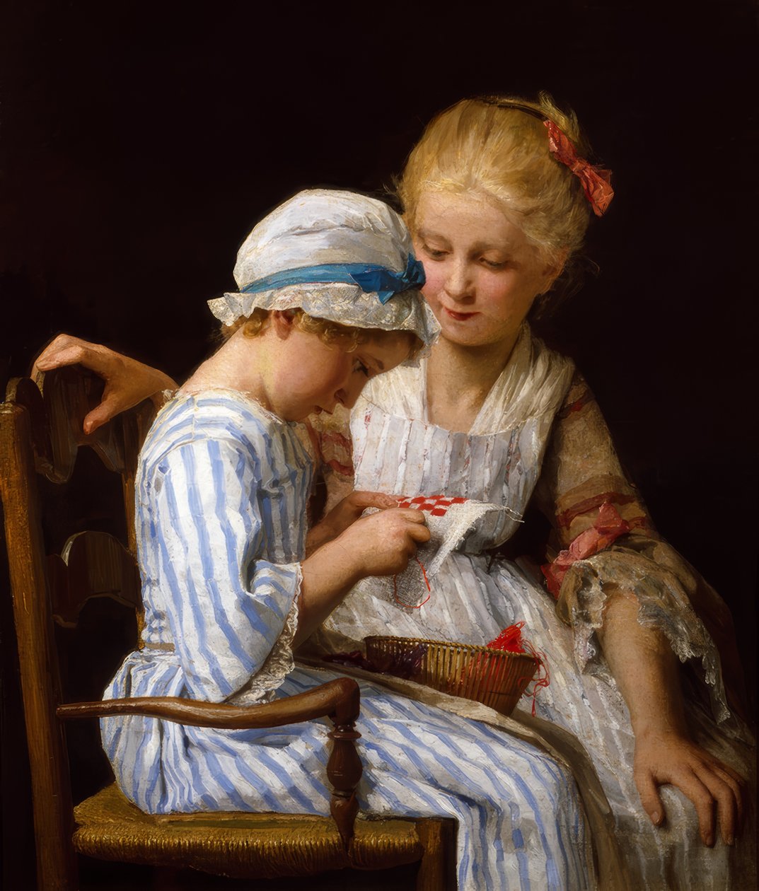 De borduursters door Albert Anker