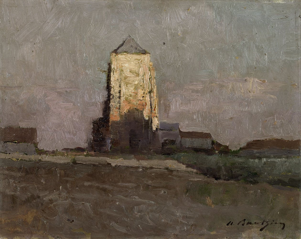 De kerk van Mariakerke (Oostende) door Albert Baertsoen