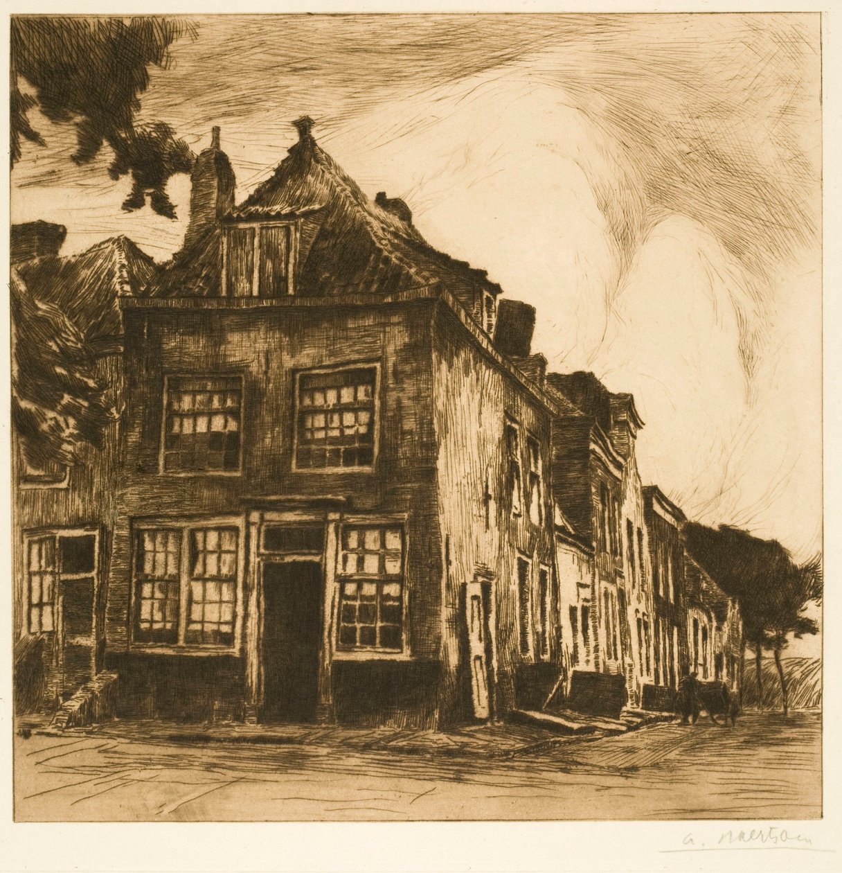 Zeeuwse huizen (Oude huizen in Middelburg) door Albert Baertsoen