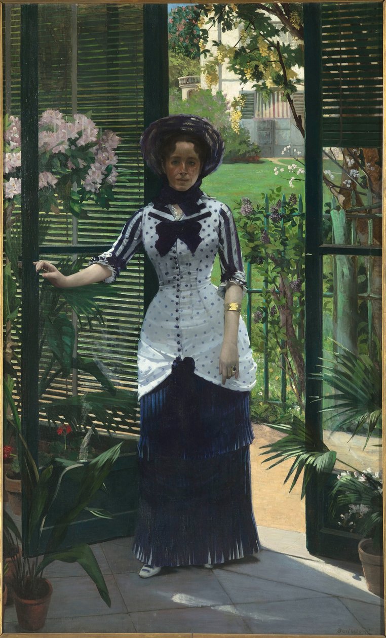 Dans la serre In de Kas, ca. 1881 door Albert Bartholomé