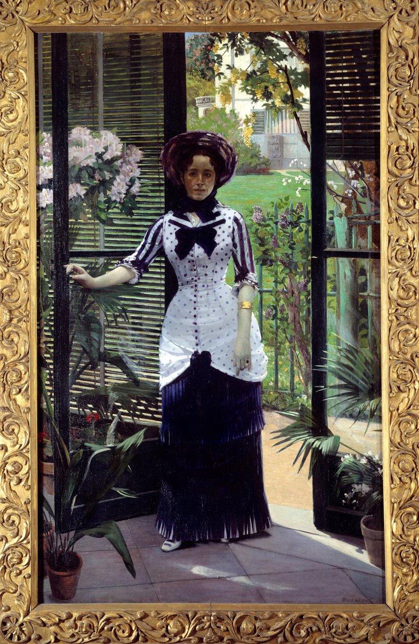 In de serre, schilderij door Albert Bartholome (1848-1928), 1881 door Albert Bartholomé