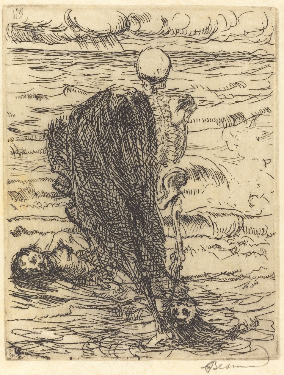 Net uitwerpen door Albert Besnard