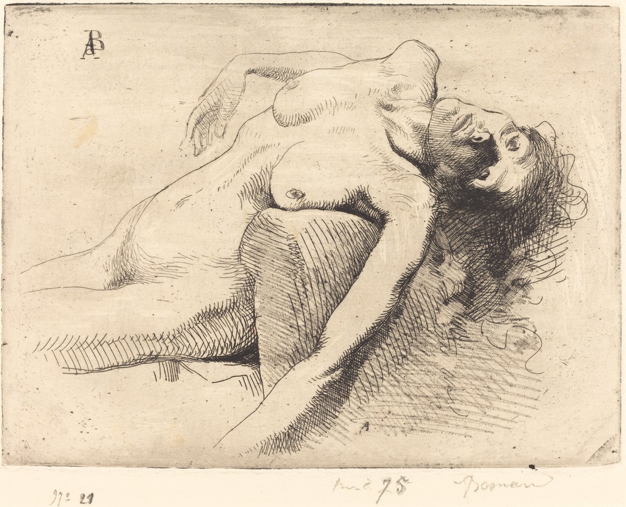 Stervende Vrouw door Albert Besnard
