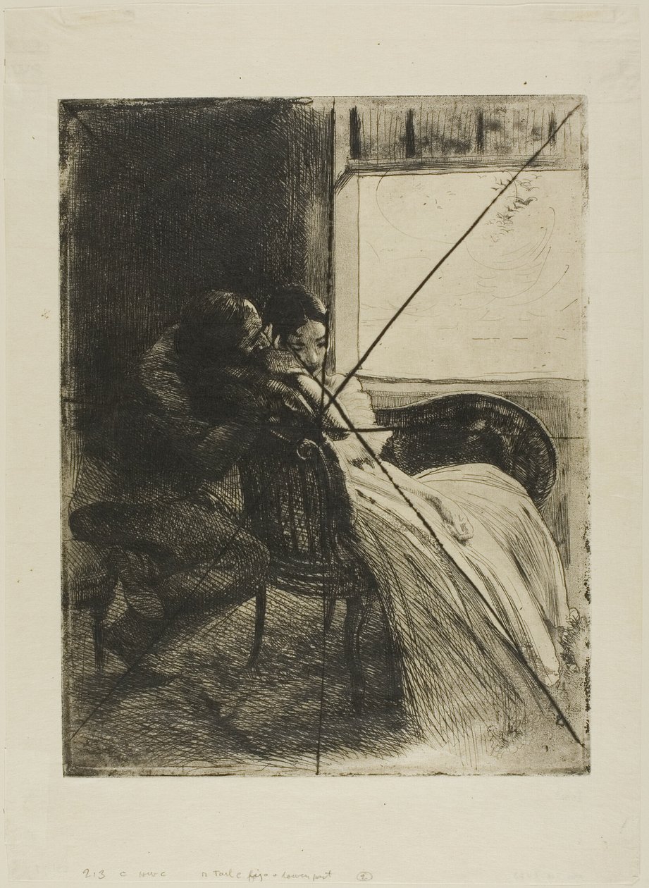 Flirt, plaat zes van Woman door Albert Besnard